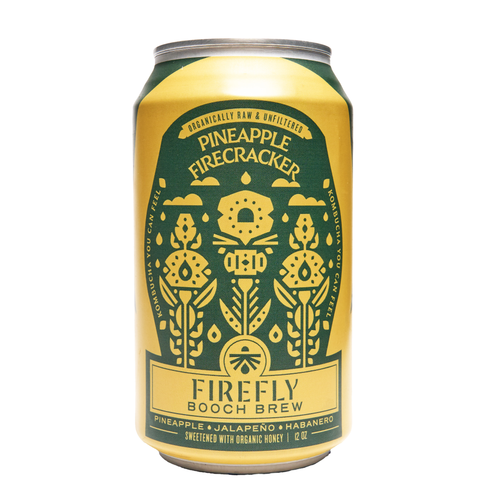 Pineapple Firecracker kombucha can by Firefly Brew in Oklahoma