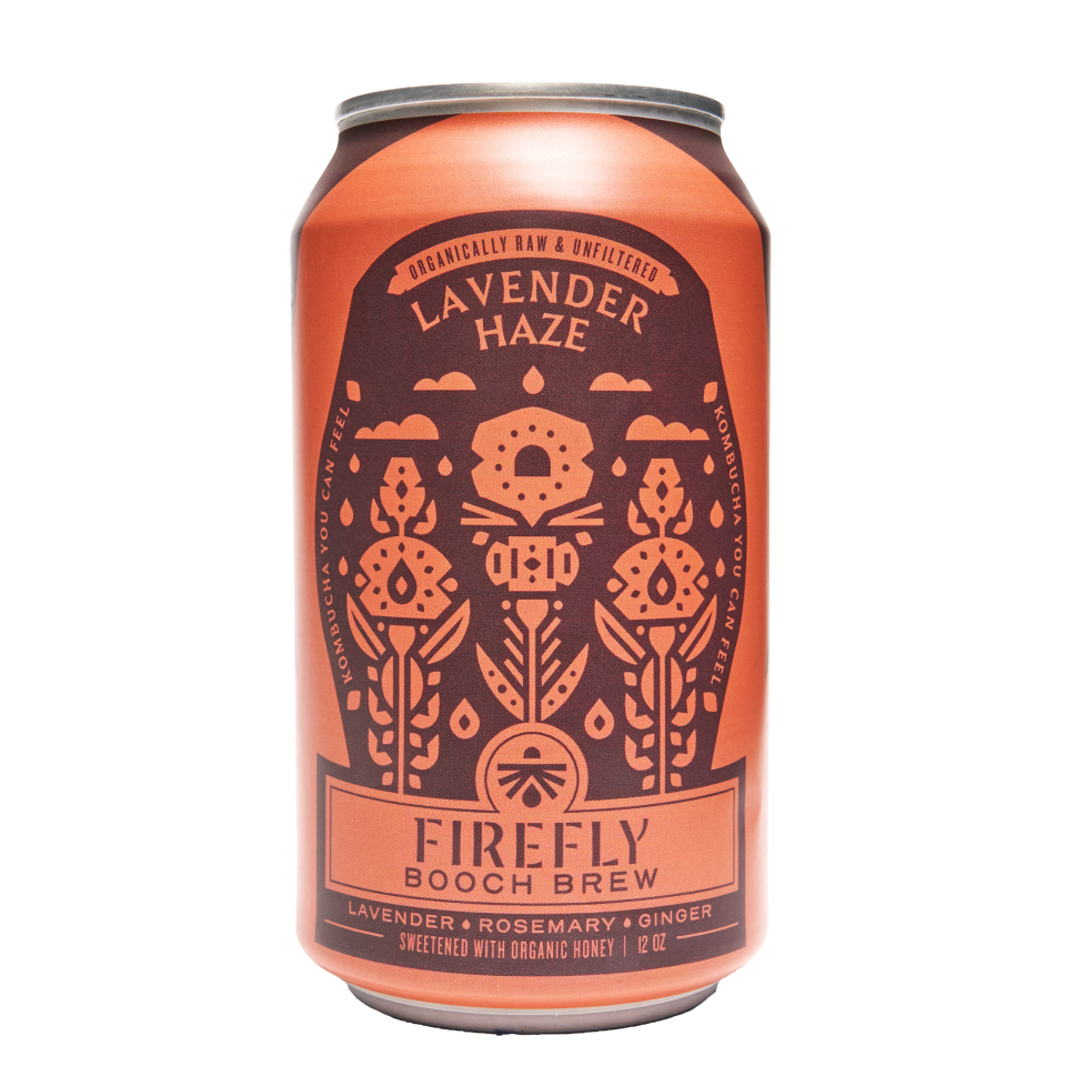 Can of Firefly Brew Lavender Haze kombucha from Oklahoma