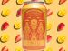 Firefly Brew strawberry mango kombucha can with fruit background