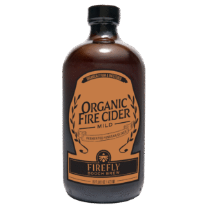 Firefly Brew Organic Fire Cider bottle with label