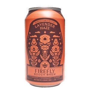 Can of Firefly Brew Lavender Haze kombucha from Oklahoma