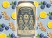 Firefly Brew Blueberry Lemonade kombucha can with fruits and ginger